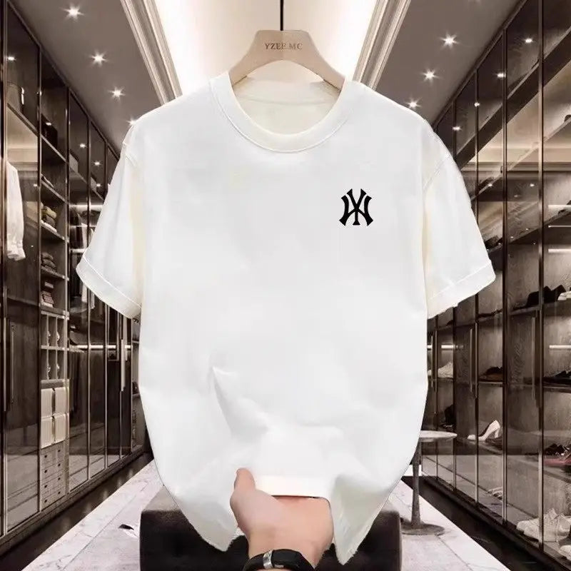 New Short-sleeved T-shirt - Pure, For Both Men And Women, For A Couple. 2026 Summer, Loose And Casual Round-neck T-shirt.