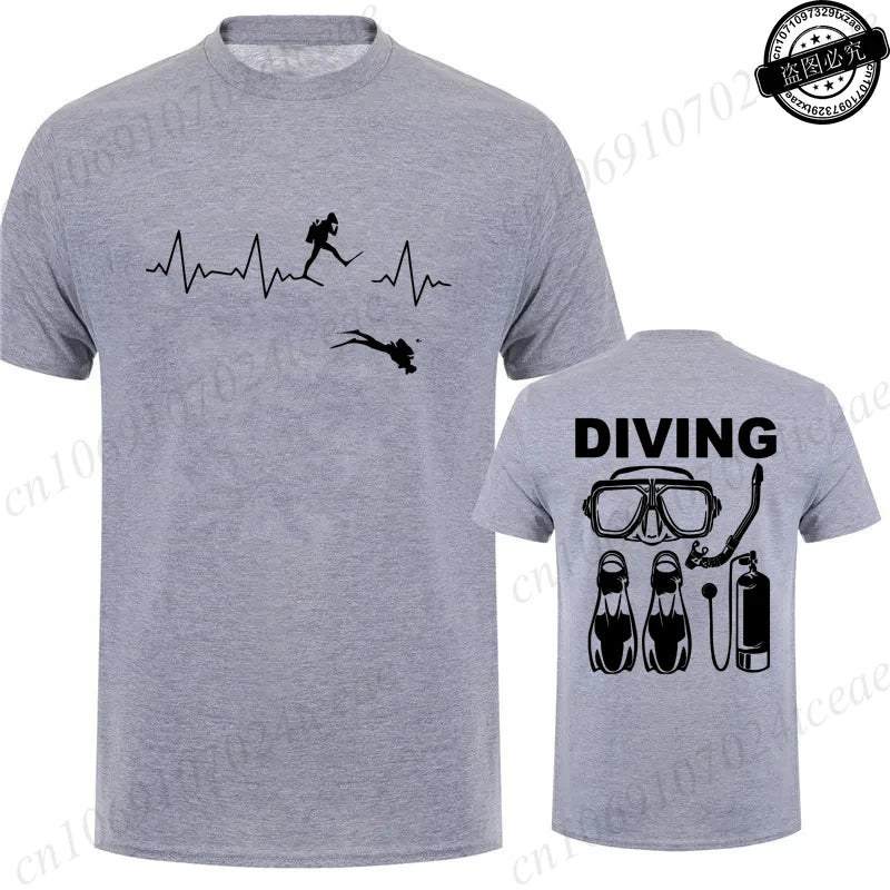 T-Shirt for Men Women Scuba Diving Themed Design for Men Women Scuba Dive Graphic Tees Funny Clothes Short Sleeve T-Shirts Shirt