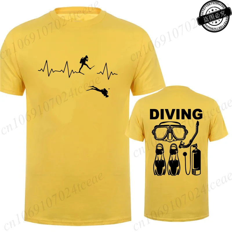 T-Shirt for Men Women Scuba Diving Themed Design for Men Women Scuba Dive Graphic Tees Funny Clothes Short Sleeve T-Shirts Shirt