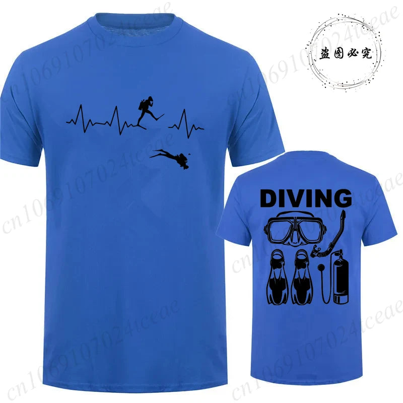 T-Shirt for Men Women Scuba Diving Themed Design for Men Women Scuba Dive Graphic Tees Funny Clothes Short Sleeve T-Shirts Shirt