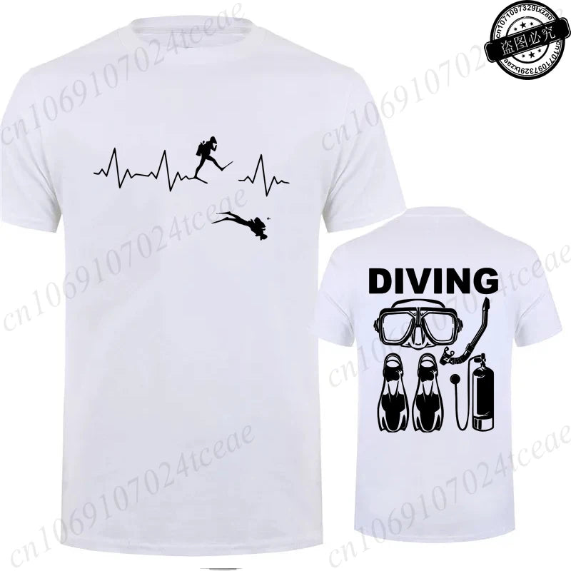 T-Shirt for Men Women Scuba Diving Themed Design for Men Women Scuba Dive Graphic Tees Funny Clothes Short Sleeve T-Shirts Shirt