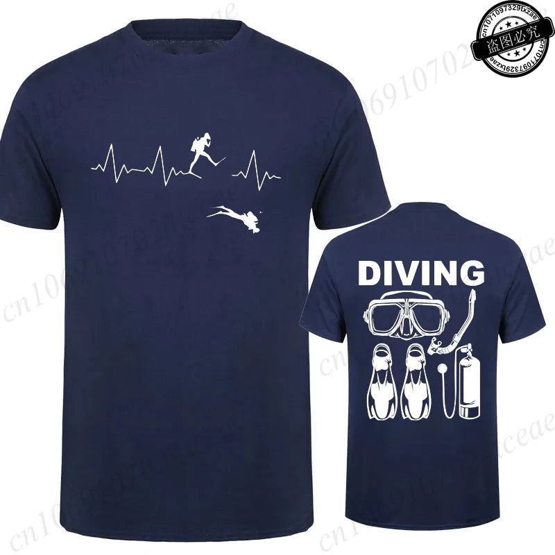 T-Shirt for Men Women Scuba Diving Themed Design for Men Women Scuba Dive Graphic Tees Funny Clothes Short Sleeve T-Shirts Shirt
