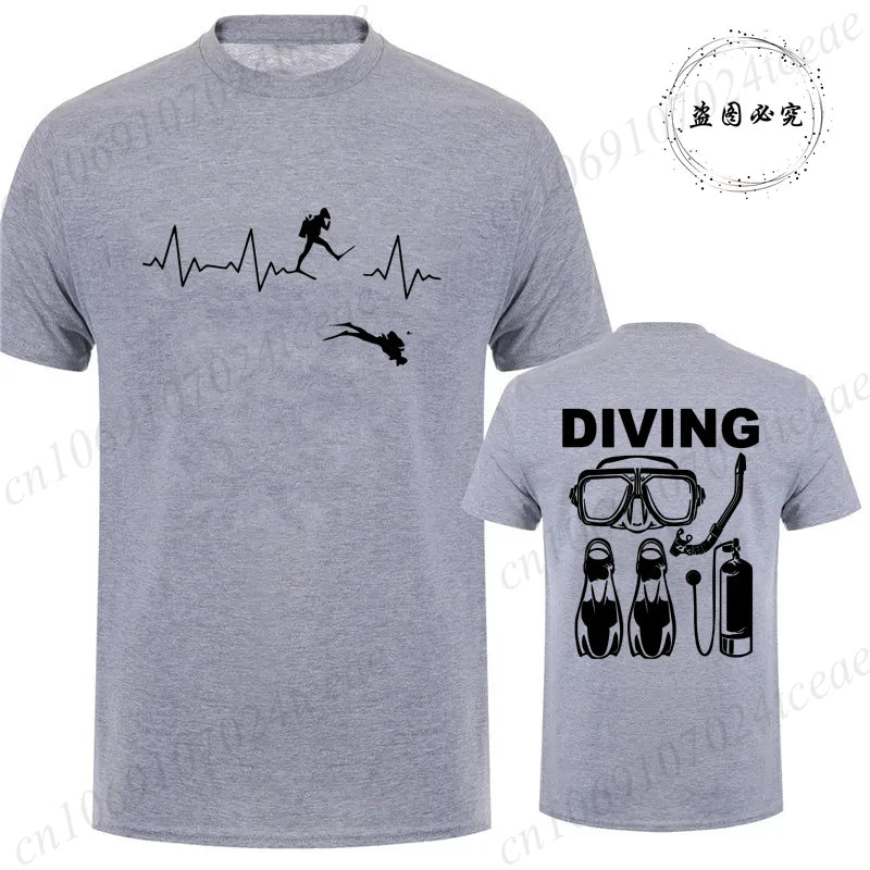 T-Shirt for Men Women Scuba Diving Themed Design for Men Women Scuba Dive Graphic Tees Funny Clothes Short Sleeve T-Shirts Shirt