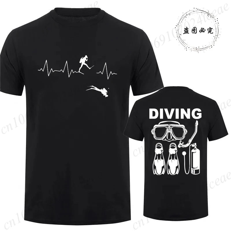 T-Shirt for Men Women Scuba Diving Themed Design for Men Women Scuba Dive Graphic Tees Funny Clothes Short Sleeve T-Shirts Shirt