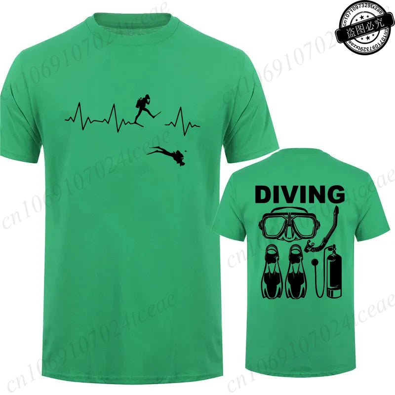 T-Shirt for Men Women Scuba Diving Themed Design for Men Women Scuba Dive Graphic Tees Funny Clothes Short Sleeve T-Shirts Shirt