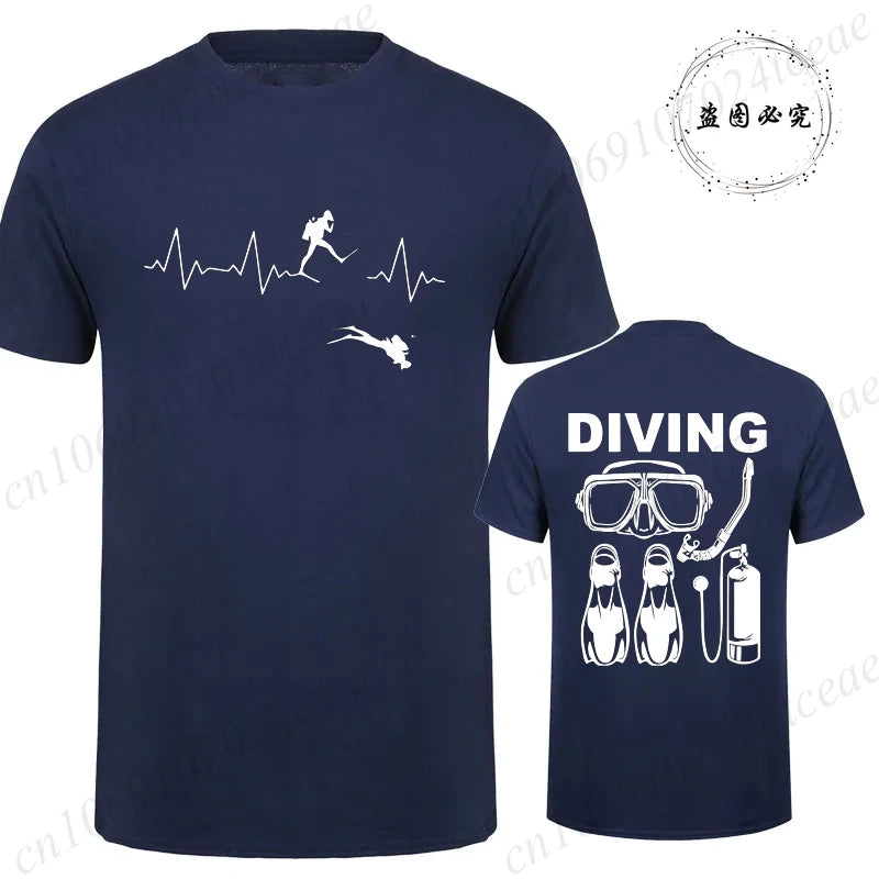 T-Shirt for Men Women Scuba Diving Themed Design for Men Women Scuba Dive Graphic Tees Funny Clothes Short Sleeve T-Shirts Shirt