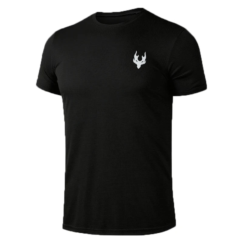 Men's Running T-Shirt Summer Sport Tops Tee Jersey Male Football Clothing Quick Dry Tshirt Gym Fitness Workout T Shirt Men
