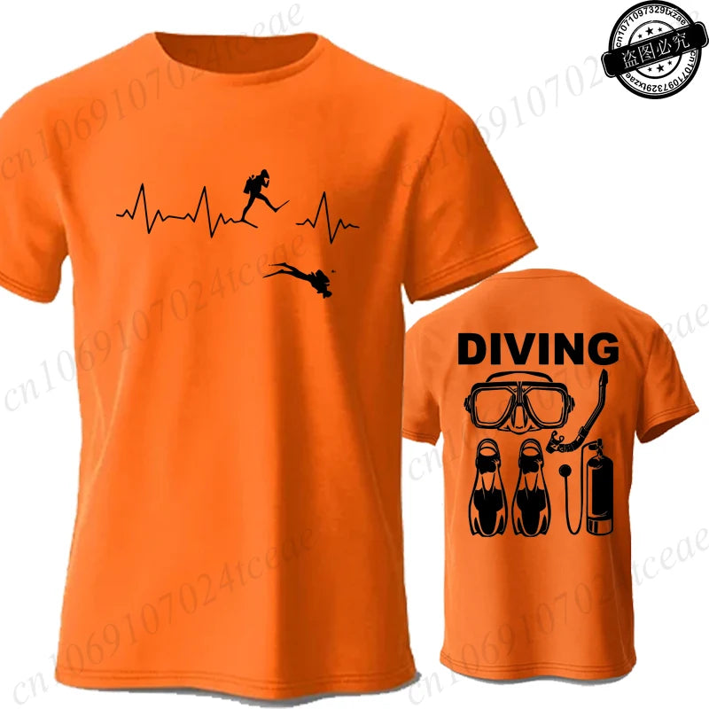 T-Shirt for Men Women Scuba Diving Themed Design for Men Women Scuba Dive Graphic Tees Funny Clothes Short Sleeve T-Shirts Shirt