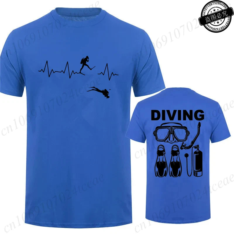 T-Shirt for Men Women Scuba Diving Themed Design for Men Women Scuba Dive Graphic Tees Funny Clothes Short Sleeve T-Shirts Shirt