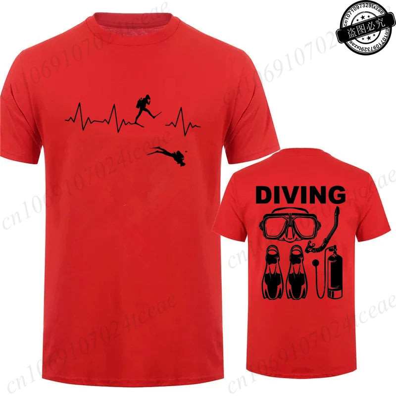 T-Shirt for Men Women Scuba Diving Themed Design for Men Women Scuba Dive Graphic Tees Funny Clothes Short Sleeve T-Shirts Shirt